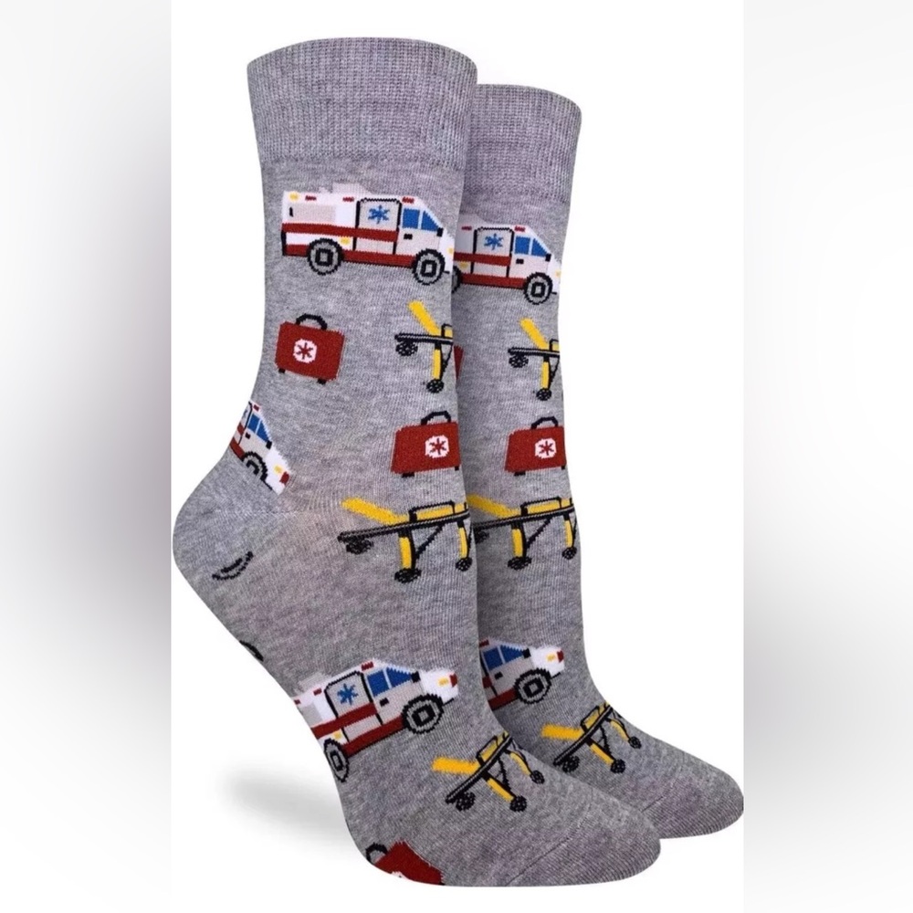 Good Luck Sock Paramedic Crew Socks Size 13-17 NWT Unisex